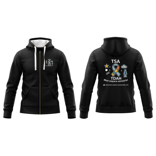 Sweat-Shirt à Capuche Zippé mon espace sensorielle
