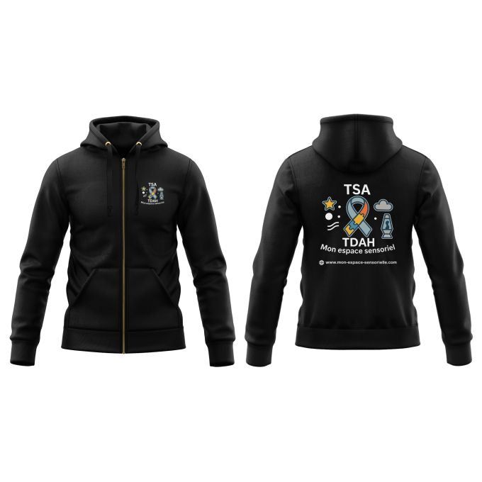 Sweat-Shirt à Capuche Zippé mon espace sensorielle
